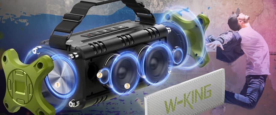 W-King D8 - Punch bass Bluetooth Speakers